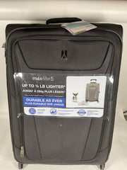 Travelpro Maxlite 5 Softside Expandable Luggage with 4 Spinner Wheels, Lightweight Suitcase, Men and Women - Black/Checked-Large 29-Inch