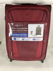Travelpro Maxlite 5 Softside Expandable Luggage with 4 Spinner Wheels, Lightweight Suitcase, Men and Women - Burgundy/Checked-Large 29-Inch