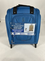 Travelpro Luggage Maxlite 5 Softside Lightweight Rolling Underseat Compact Carry on Upright 2 Wheel Bag, Men and Women - Azure Blue/15-Inch
