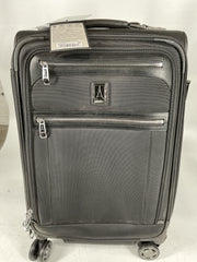 Travelpro Platinum Elite Softside Expandable Luggage, 8 Wheel Spinner Suitcase, USB Port, Suiter, Men and Women - Shadow Black/Carry-On 21-Inch