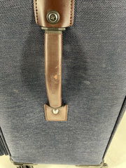 Travelpro Platinum Elite Softside Expandable Luggage, 8 Wheel Spinner Suitcase, USB Port, Suiter, Men and Women - True Navy/Checked-Large 29-Inch