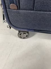 Travelpro Platinum Elite Softside Expandable Luggage, 8 Wheel Spinner Suitcase, USB Port, Suiter, Men and Women - True Navy/Checked-Large 29-Inch