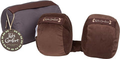 Kuhi Comfort Original Travel Pillow 2 Luxurious Cushions that Cradle Your Head on the Sides Comes in Convenient Carry Case - Brown/One Size