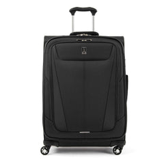 Travelpro Maxlite 5 Softside Expandable Luggage with 4 Spinner Wheels, Lightweight Suitcase, Men and Women - Black/Checked-Medium 25-Inch