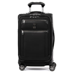 Travelpro Platinum Elite Softside Expandable Luggage, 8 Wheel Spinner Suitcase, USB Port, Suiter, Men and Women - Shadow Black/Carry-On 21-Inch