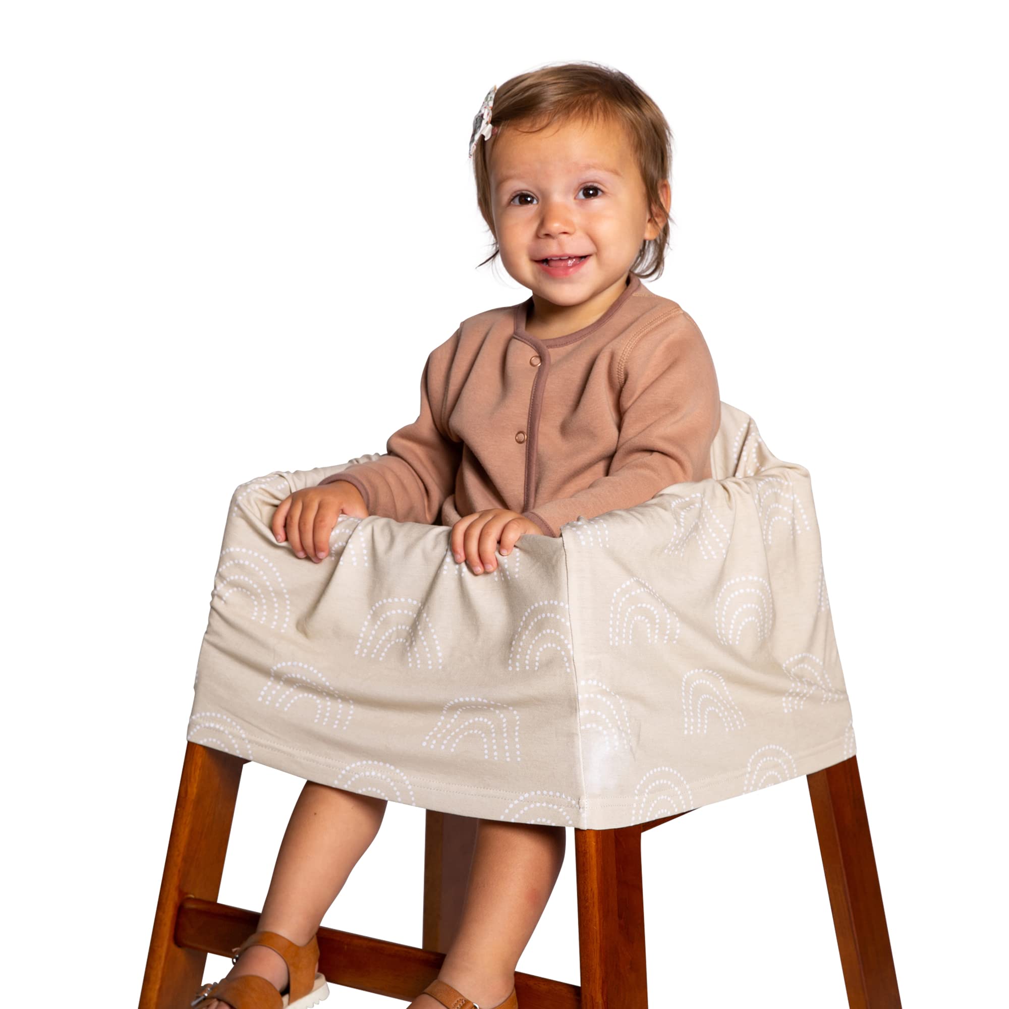 J.L. Childress 4-in-1 Multi-Use Cover - Stretchy Car Seat Canopy and Privacy Cover, Breastfeeding Nursing Cover ( Dot Rainbow ) Dot Rainbow  U1