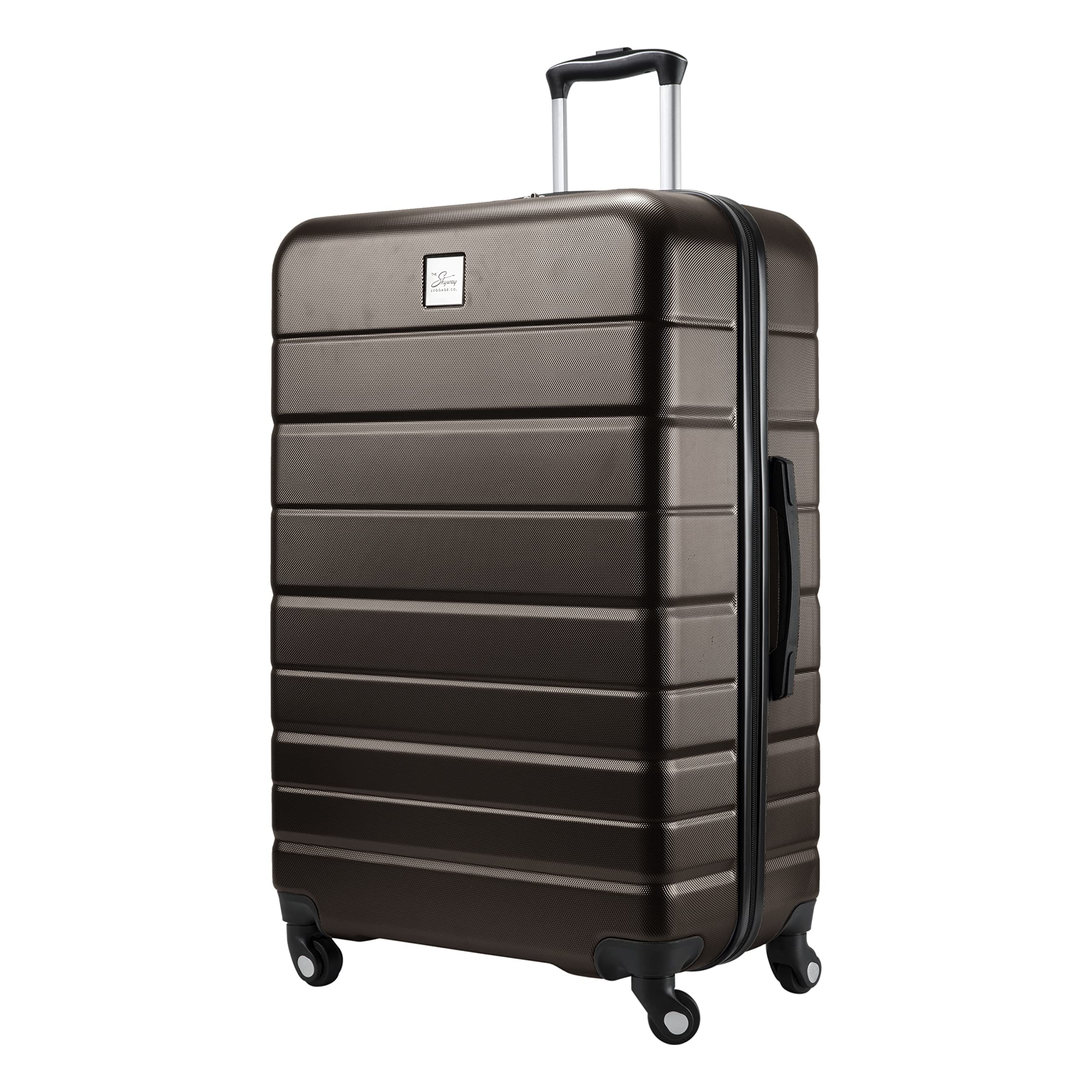 Skyway Epic 2.0 Hardside Lightweight and Durable ABS Shell Luggage, Spacious with Dual Spinning Wheels, Comfort Grip and Expandable, Men and Women ( Midnight , Checked-Large 28-inch ) Midnight Checked Large 28 Inch U1