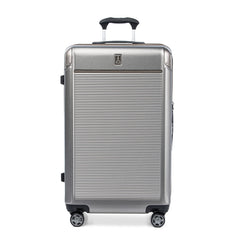 Travelpro Platinum Elite Hardside Expandable Spinner Wheel Luggage TSA Lock Hard Shell Polycarbonate Suitcase Metallic Sand Checked Large 28 Inch U1