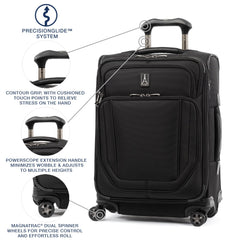 Travelpro Crew Versapack Softside Expandable Spinner Wheel Luggage ( Jet Black , Carry-On 21-Inch ) Jet Black Carry On 21 Inch U10