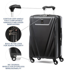 Travelpro Maxlite 5 Hardside Spinner Wheel Luggage ( Black , Carry-On 21-Inch ) Black Carry On 21 Inch U3