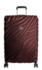 Delsey Alexis Lightweight Luggage, 4-Wheel Spinners Hardshell Suitcase, Expandable with TSA Lock  ( Burgundy , Checked-Medium 25-Inch ) Burgundy Checked Medium 25 Inch U3