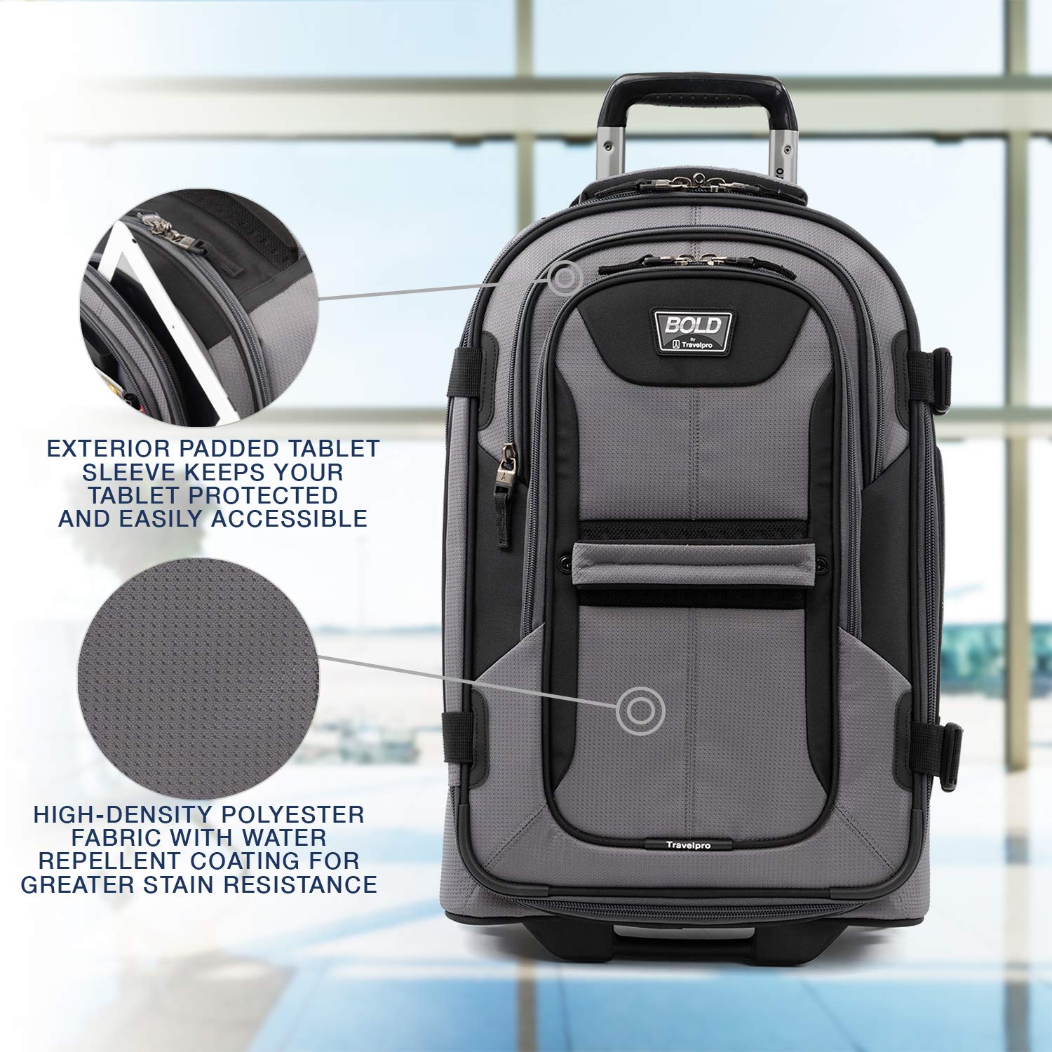 Travelpro Unisex-Adult Bold Softside Expandable Rollaboard Upright Luggage U3