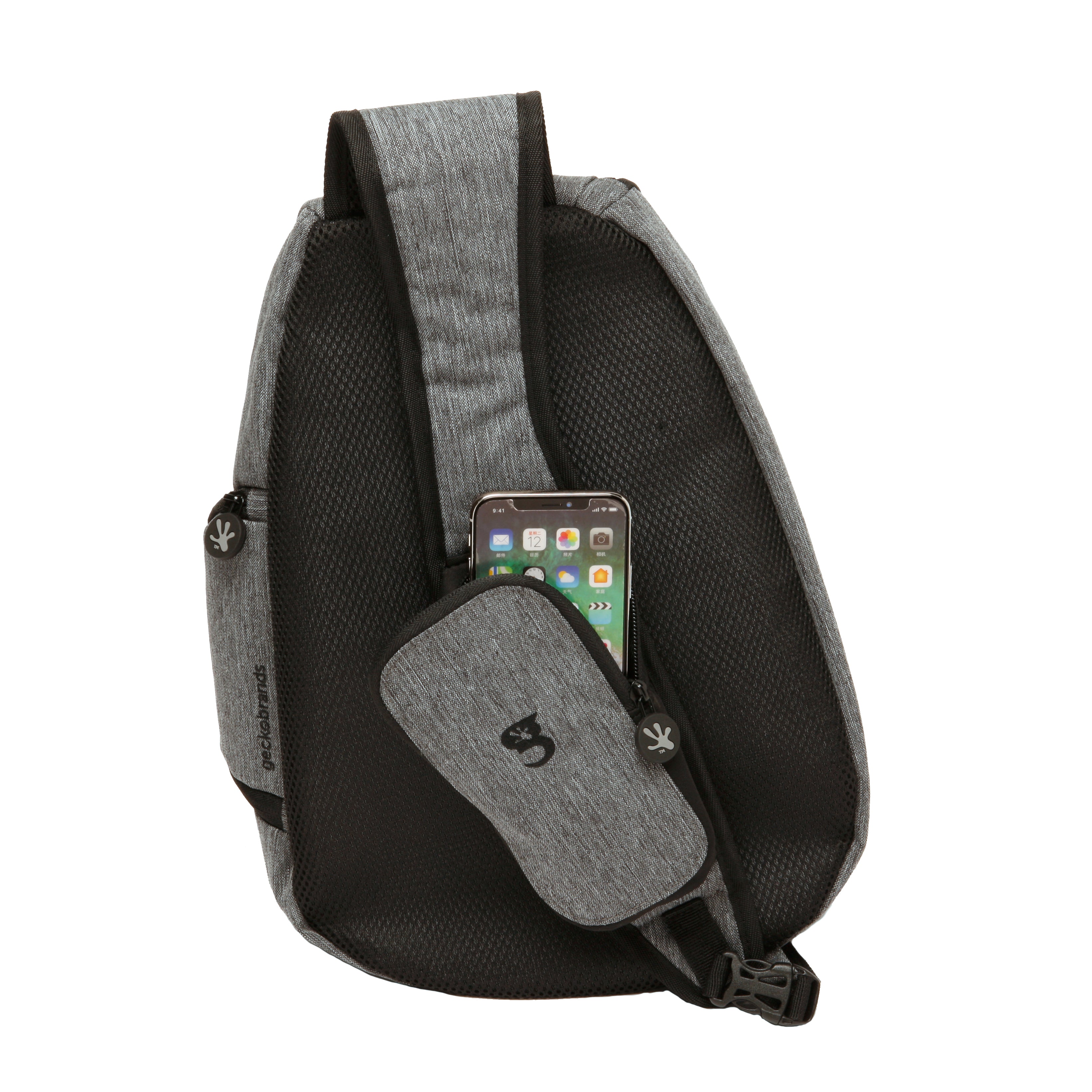 Geckobrands Sling Bag ( Everyday Grey , One Size ) Everyday Grey One Size U1
