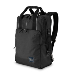 Skyway Luggage Rainier Backpack, Eco-Friendly,  Made of 100% rPET Travel Laptop Bag for Women & Men ( Crater Black , 17L ) Crater Black 17 L U1