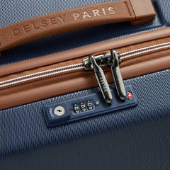 DELSEY Paris Chatelet Air 2.0 Hardside Luggage with Spinner Wheels ( Navy Blue , Checked-26 Inch Trunk ) Navy Blue Checked 26 Inch Trunk U3