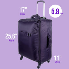 Lipault - Original Plume Spinner 65/24 Luggage - Carry On Suitcase Rolling Bag for Women – Purple   U1