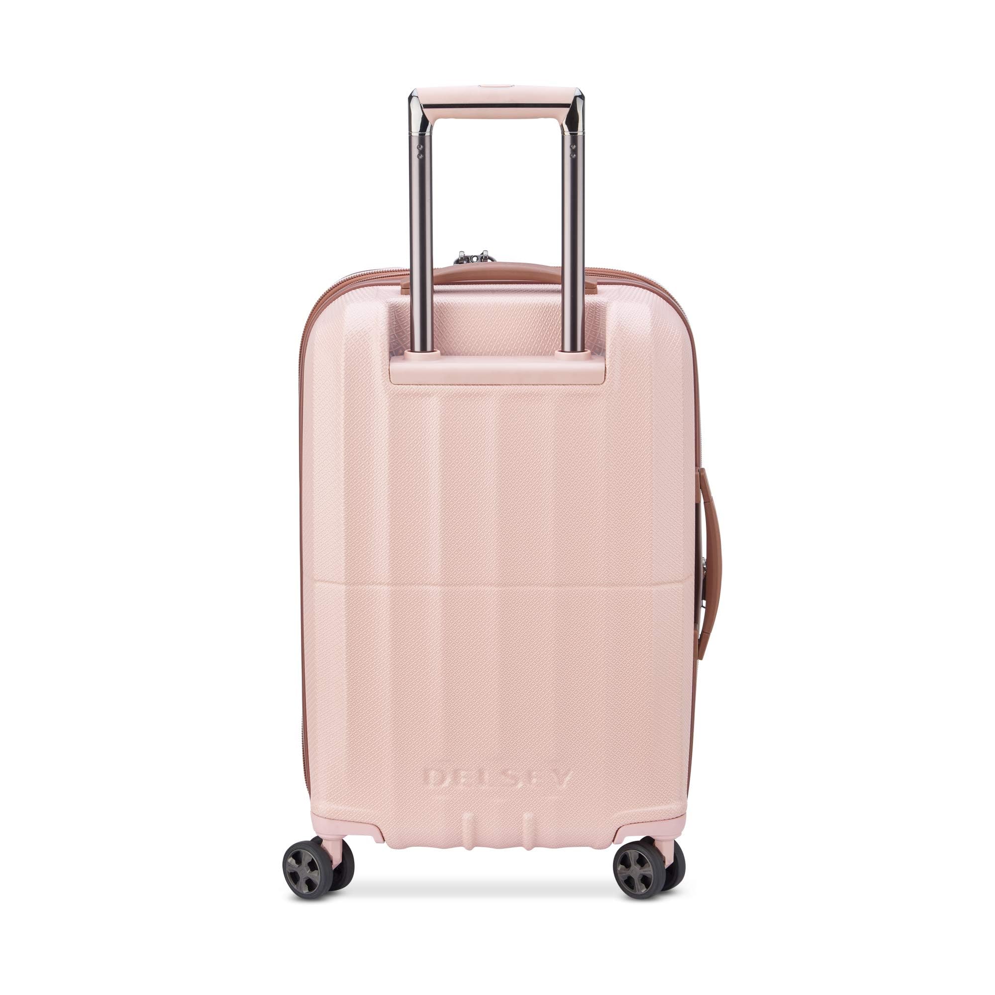 Delsey Paris Carrousel 28" Expandable Carry-On Spinner ( Pink , Checked-Large 28 Inch ) Pink Checked Large 28 Inch U3
