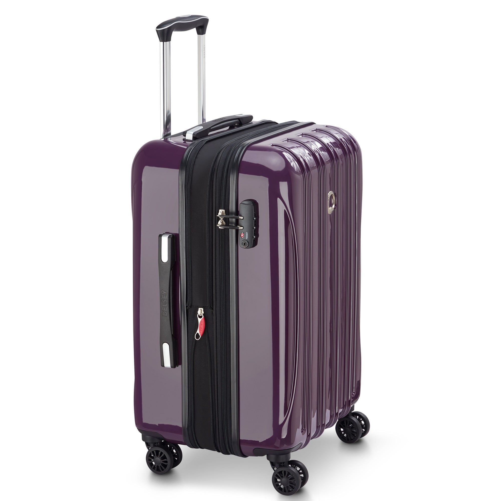 DELSEY Paris Helium Aero Hardside Expandable Luggage with Spinner Wheels ( Plum , Carry-On 21 Inch ) Plum Carry On 21 Inch U9