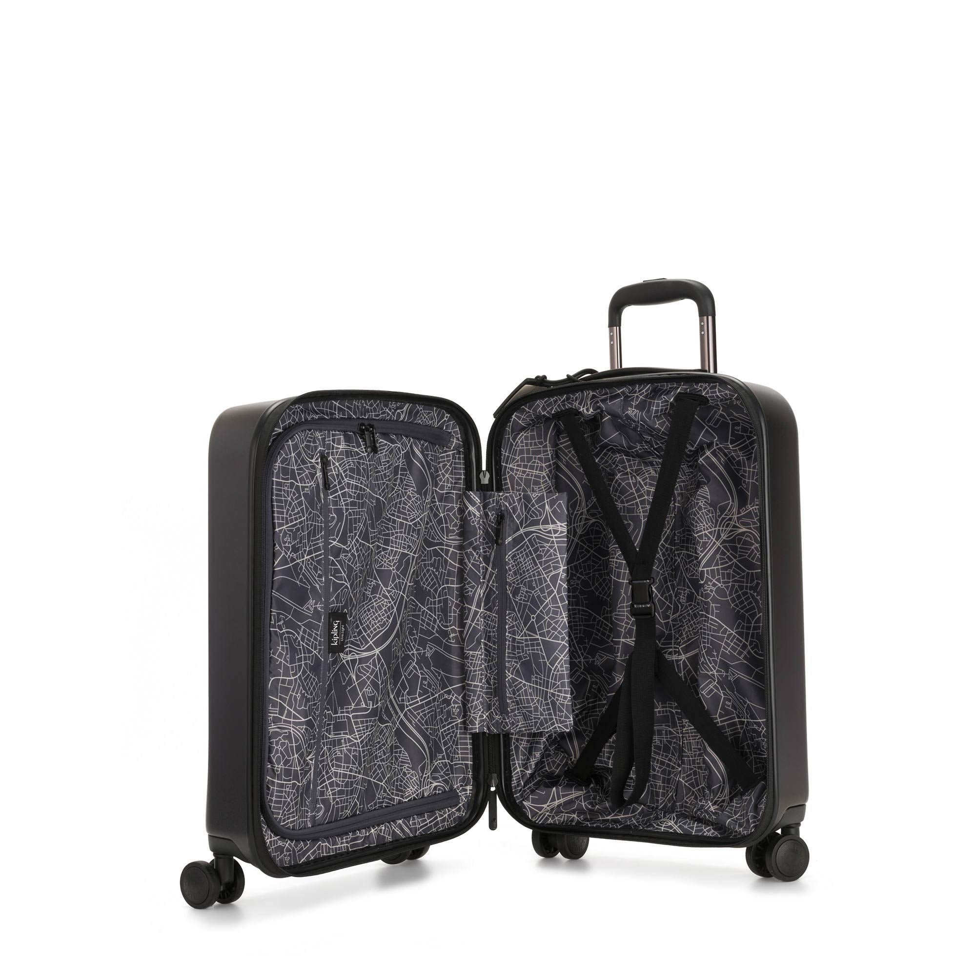 Kipling Curiosity Small Hardshell Spinner Suitcase ( Raw Black , One Size ) Raw Black One Size U1