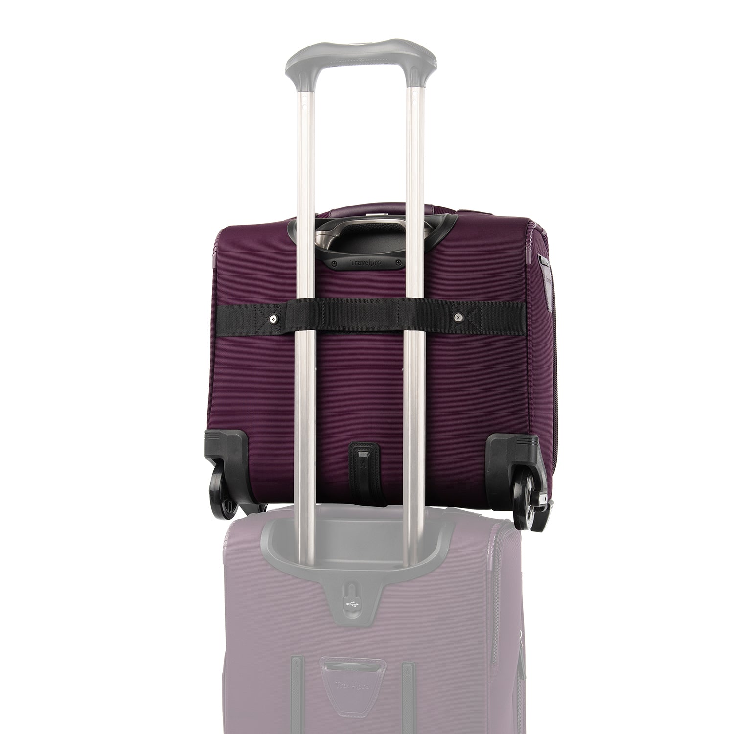 Travelpro Crew Versapack Carry-on 2 Wheel Upright Rolling Tote, 14-Inch Laptop or Tablet Pocket, Men and Women, Jet Black, 16.5-Inch Perfect Plum One Size U2