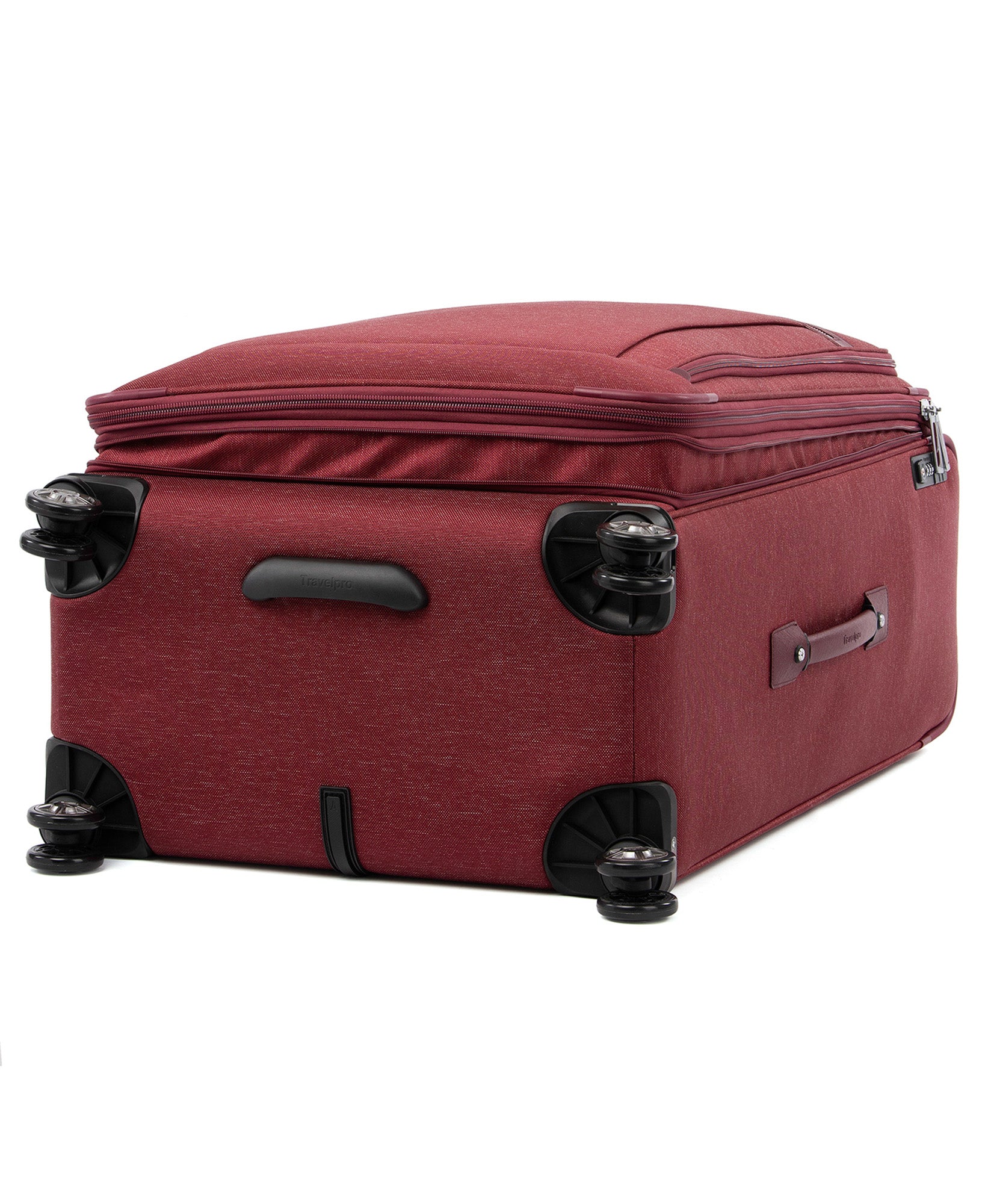 Travelpro Platinum Elite Softside Expandable Checked Luggage, 8 Wheel Spinner Large Suitcase, TSA Lock, Men and Women, Checked Large 29-Inch ( Bordeaux Red , Checked-Large 29-Inch ) Bordeaux Red Checked Large 29 Inch U7