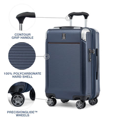Travelpro Platinum Elite Hardside Expandable Spinner Wheel Luggage TSA Lock Hard Shell Polycarbonate Suitcase ( True Navy Blue , Carry-on 21-Inch ) True Navy Blue Carry On 21 Inch U3