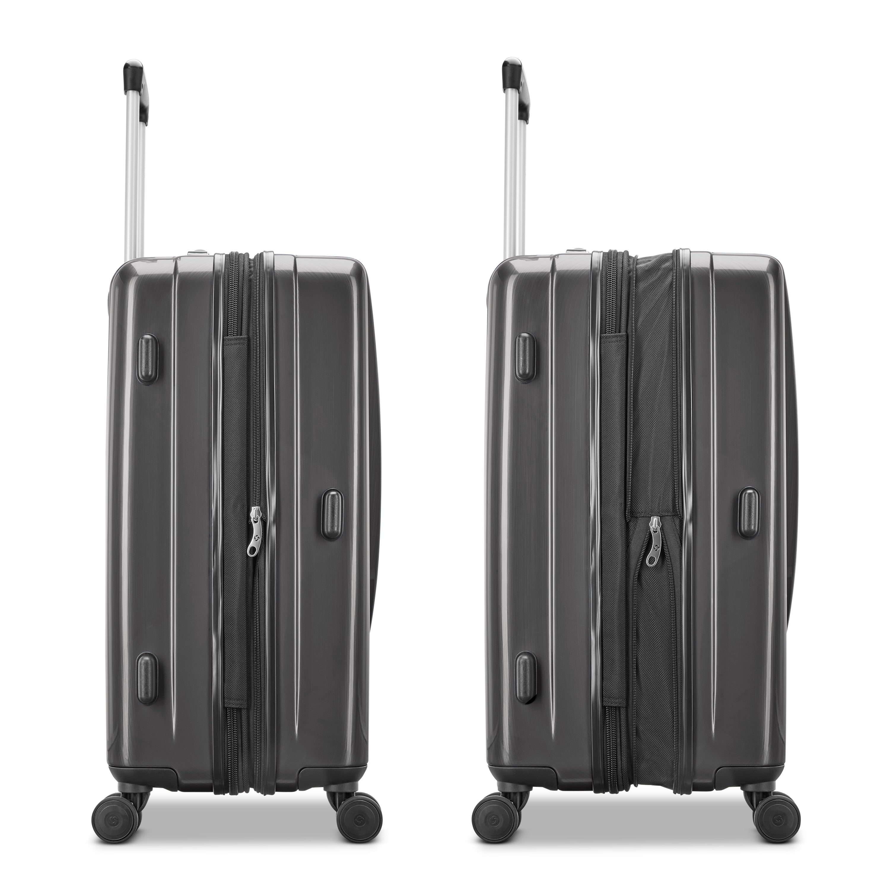 Samsonite Winfield 2 Hardside Luggage with 360 Spinner Wheels, TSA Lock, Airline Approved ( Charcoal , Checked-Medium 24-Inch ) Charcoal Checked Medium 24 Inch U5
