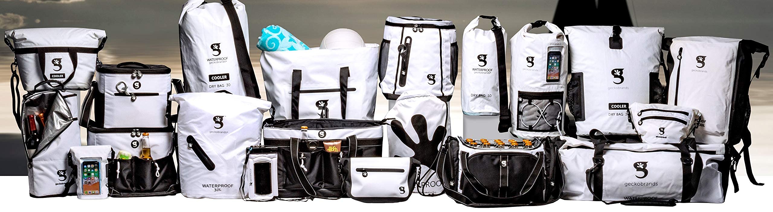 Geckobrands Waterproof 50L PVC Duffel ( White , One Size ) White One Size U1