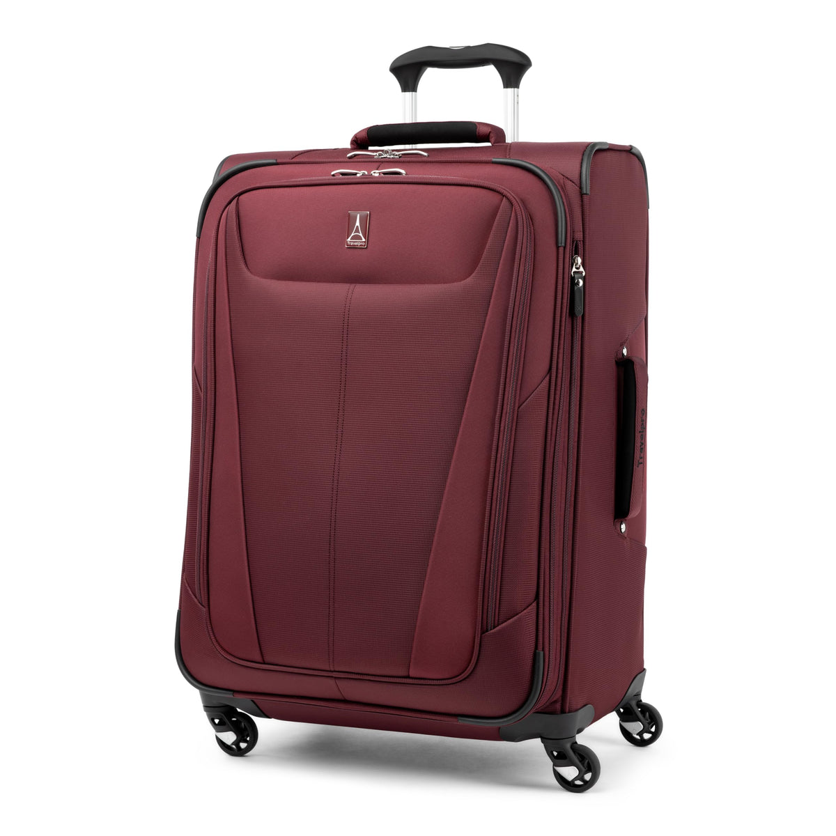Travelpro Maxlite 5 Softside Expandable Luggage with 4 Spinner Wheels, Lightweight Suitcase, Men and Women ( Burgundy , Checked-Medium 25-Inch ) Burgundy Checked Medium 25 Inch U14
