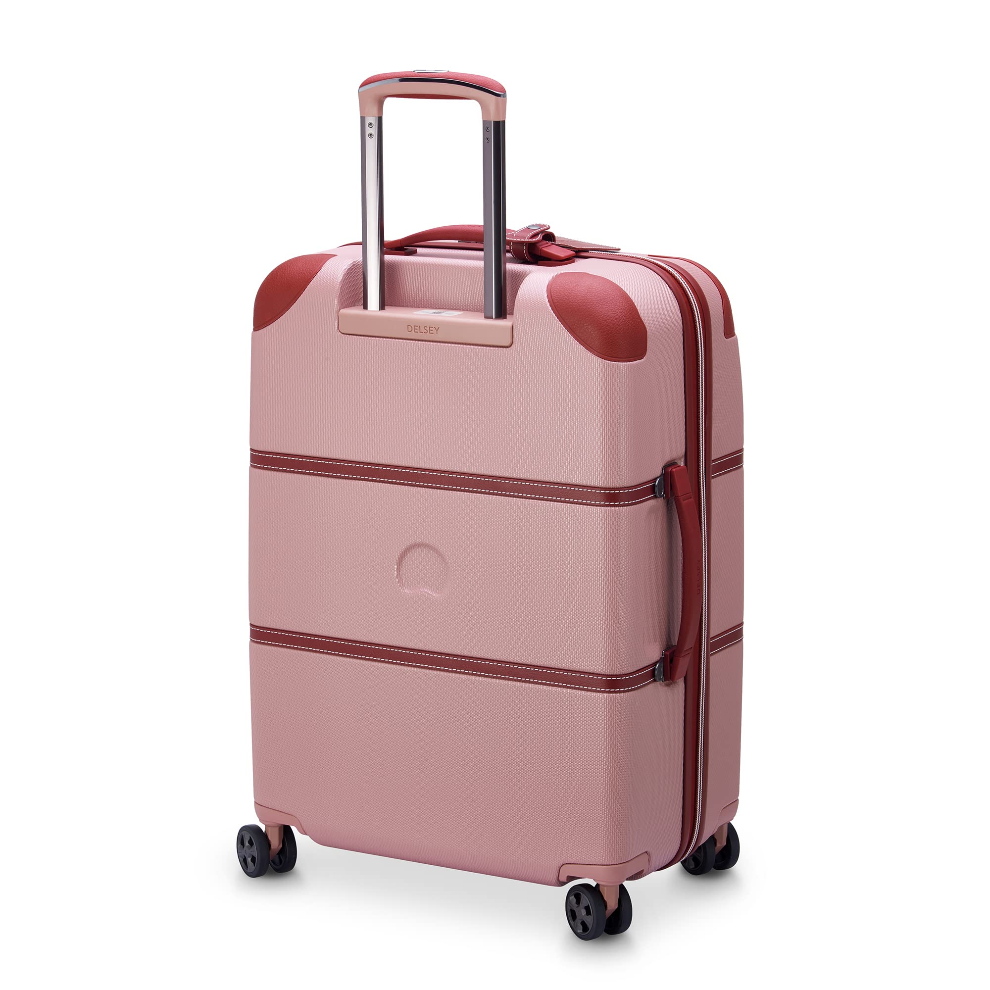 DELSEY Paris Chatelet Air 2.0 Hardside Luggage with Spinner Wheels Pink Checked Medium 24 Inch U5