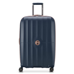 DELSEY Paris Carrousel Hardside Expandable Luggage with Spinner Wheels Navy Checked Large 28 Inch U1