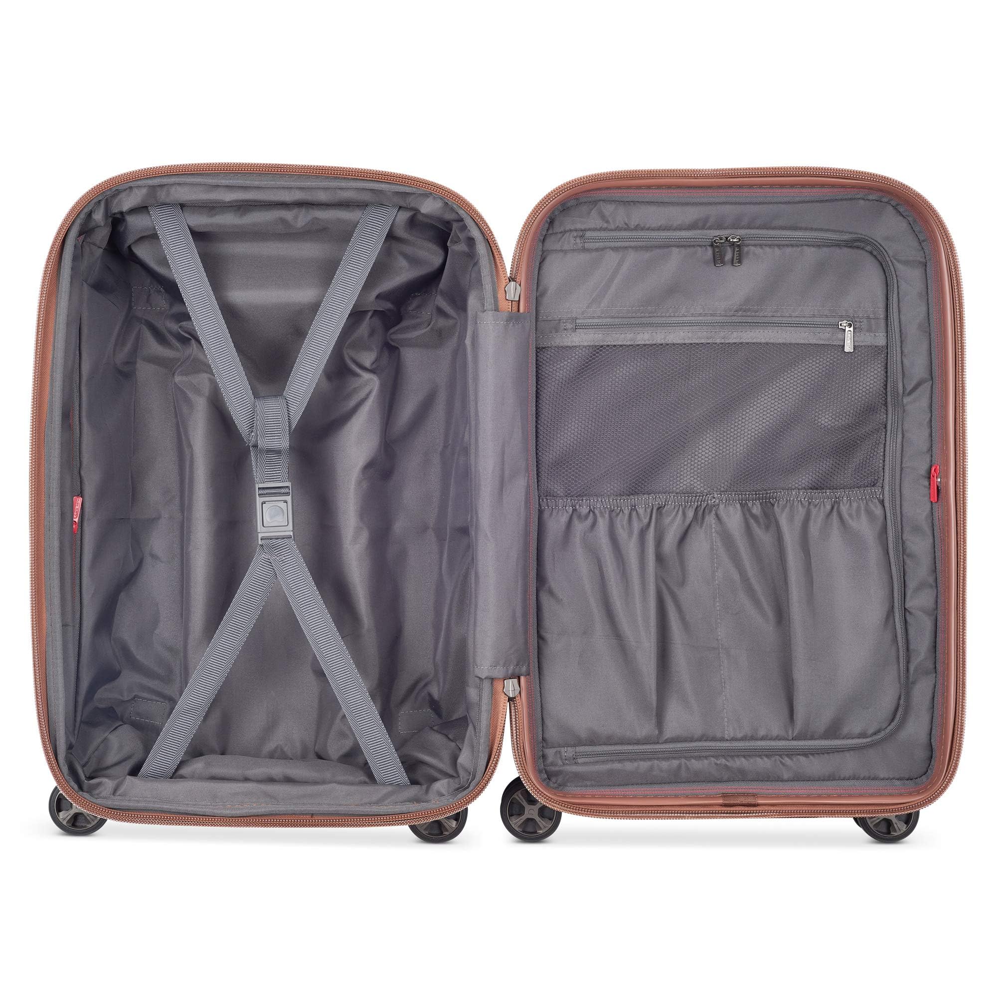 Delsey Paris Carrousel 28" Expandable Carry-On Spinner ( Pink , Checked-Large 28 Inch ) Pink Checked Large 28 Inch U3