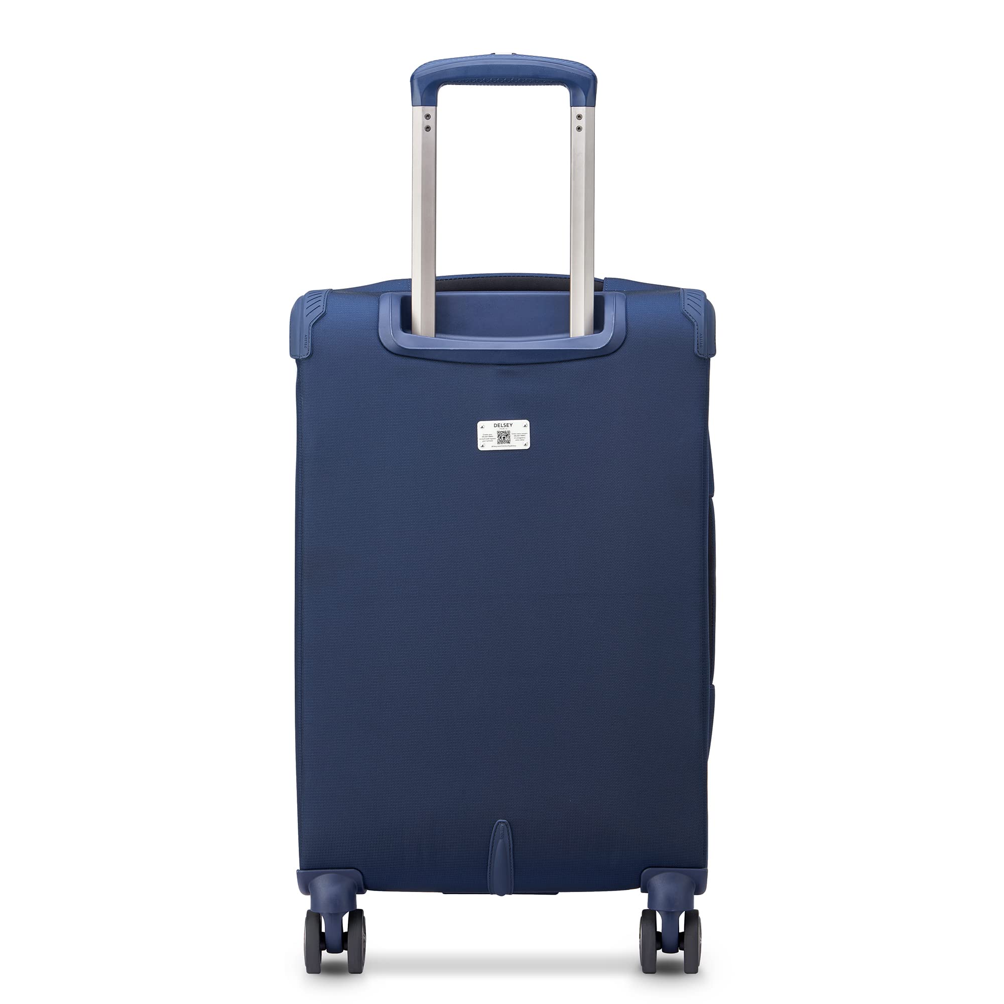 DELSEY Paris Helium DLX Softside Expandable Luggage with Spinner Wheels ( Navy Blue , Carry on 20 Inch ) Navy Blue Carry On 20 Inch U1
