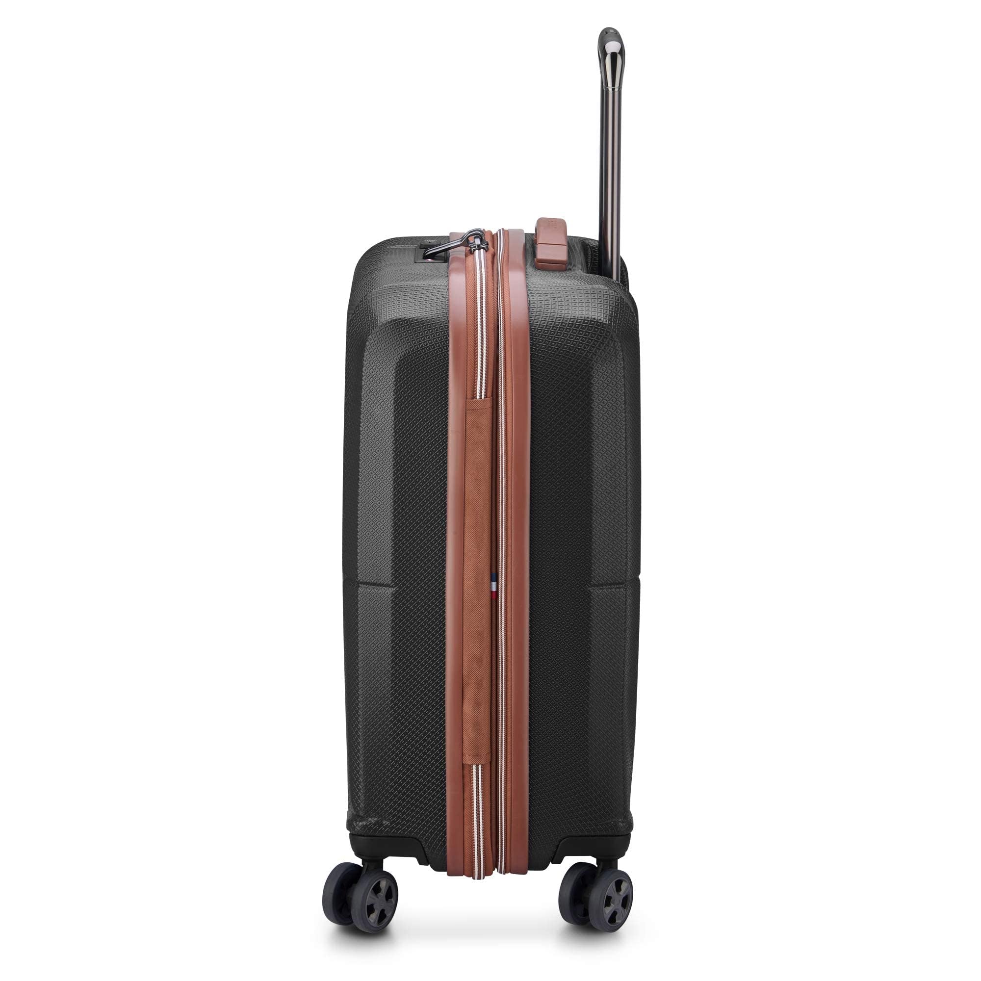 DELSEY PARIS Carrousel Hardside Expandable Luggage with Spinner Wheels ( Black , Checked-Medium 24 Inch ) Black Checked Medium 24 Inch U8
