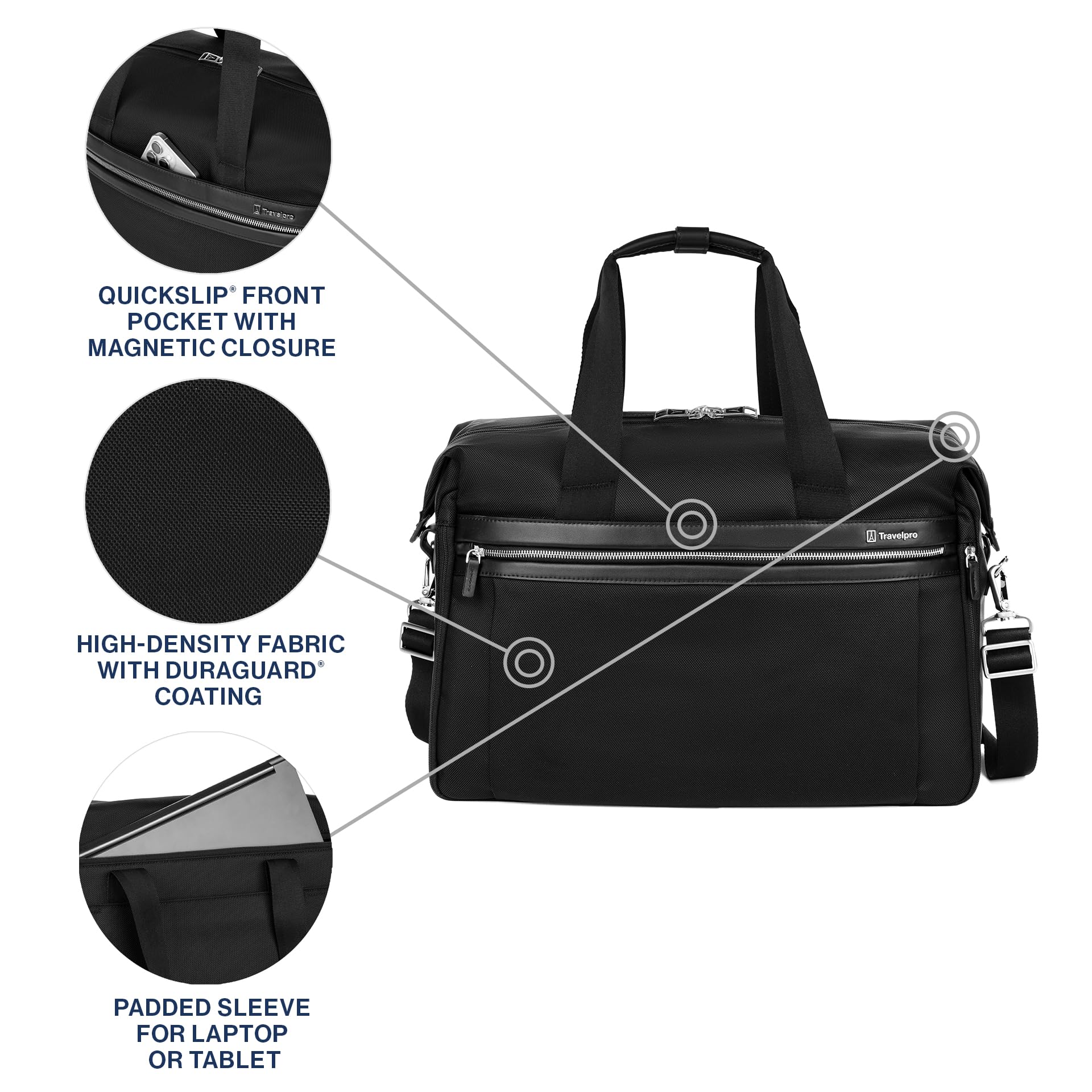 Travelpro Platinum Elite Carry on Soft Travel Duffel Bag, Weekender, Gym Bag, Men and Women ( Black , 19 Inch ) Black 19 Inch U1