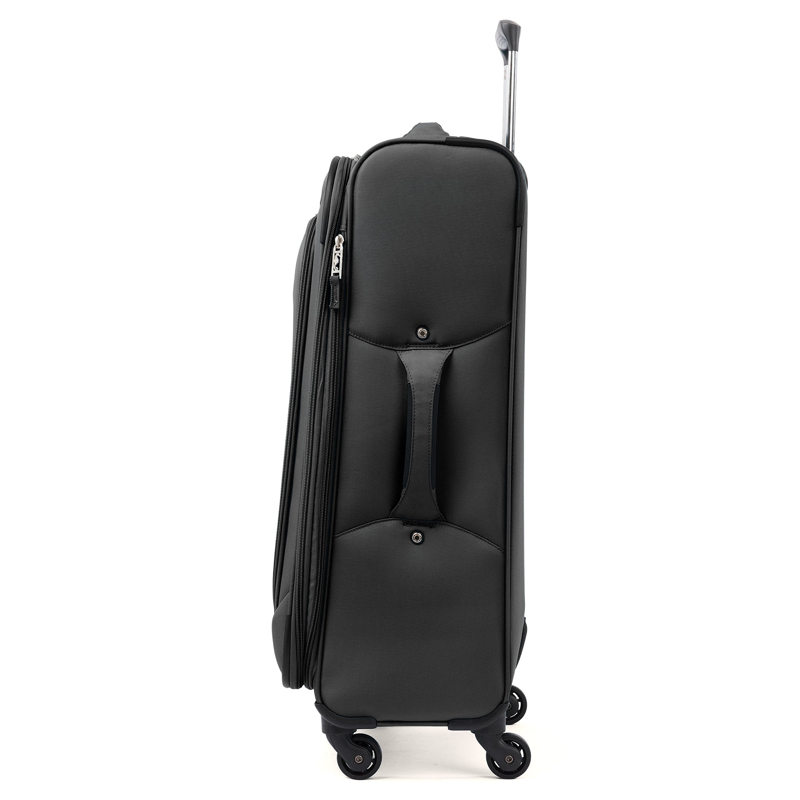 Atlantic Luggage Ultra Lite Softside Expandable Spinner ( Jade Black , Checked Medium 25-Inch ) Jade Black Checked Medium 25 Inch U6