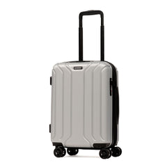 NONSTOP NEW YORK Luggage Expandable Spinner Wheels hard side shell Travel Suitcase Lightweight, TSA Lock, Double USB Port  ( Silver , 3-Piece Set (20/24/28) ) Silver 3 Piece Set 20 24 28 U2