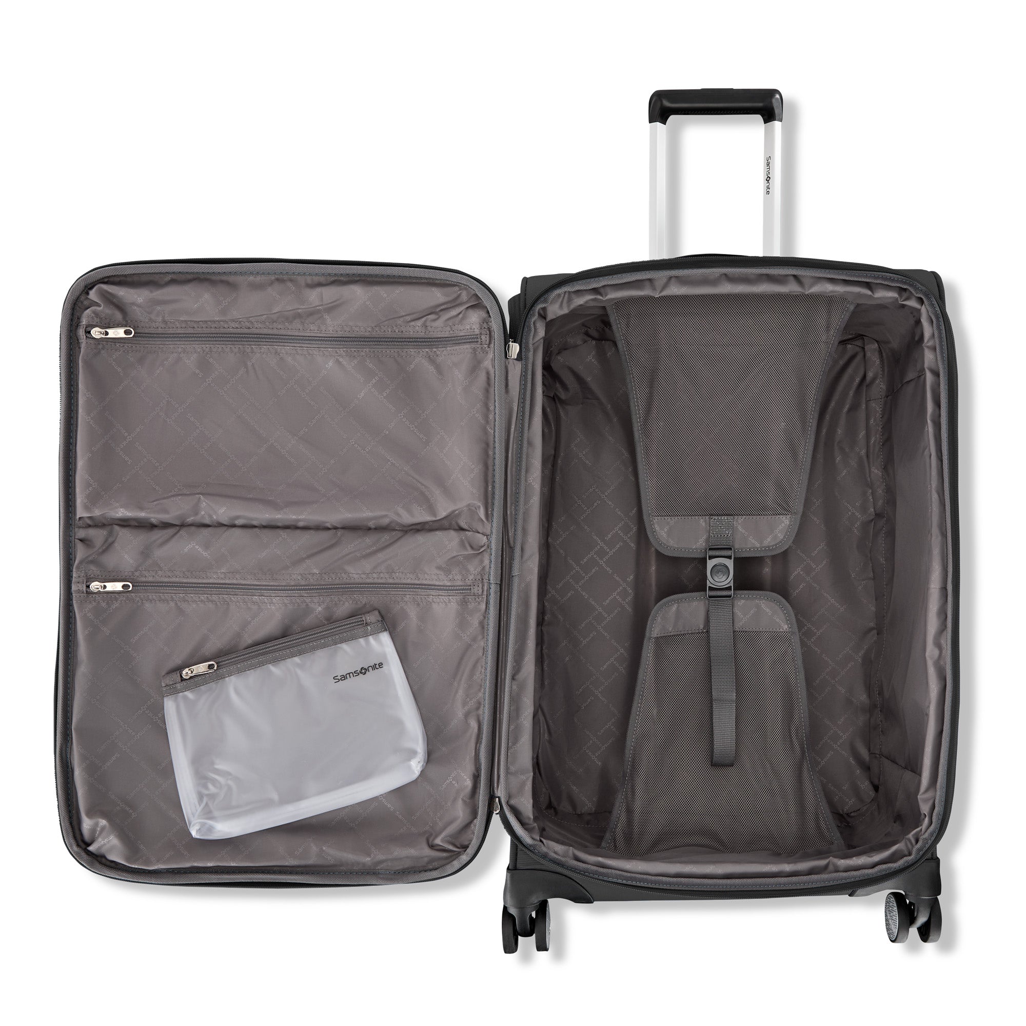 Samsonite Element Carry-On Soft-Sided Expandable 21-Inch Suitcase: Airline Approved for Most Major Airlines, Durable, 360 Spinner Wheels, Adjustable Handle, 2 Front & Side Pocket ( Black , 21-Inch Carry-On ) Black 21 Inch Carry On U23