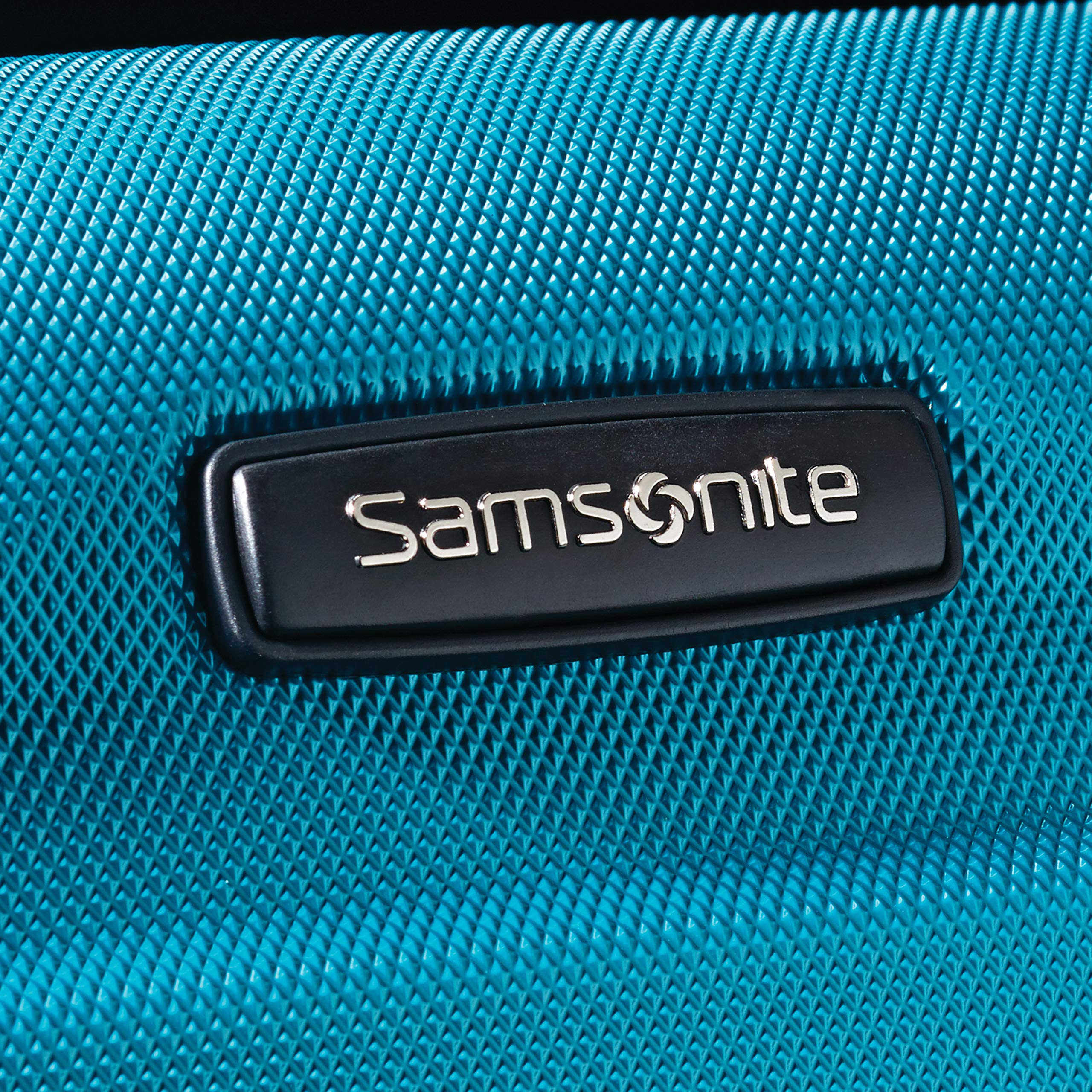 Samsonite Omni Pc Hardside Expandable Luggage with Spinner Wheels Caribbean Blue Checked Large 28 Inch U24