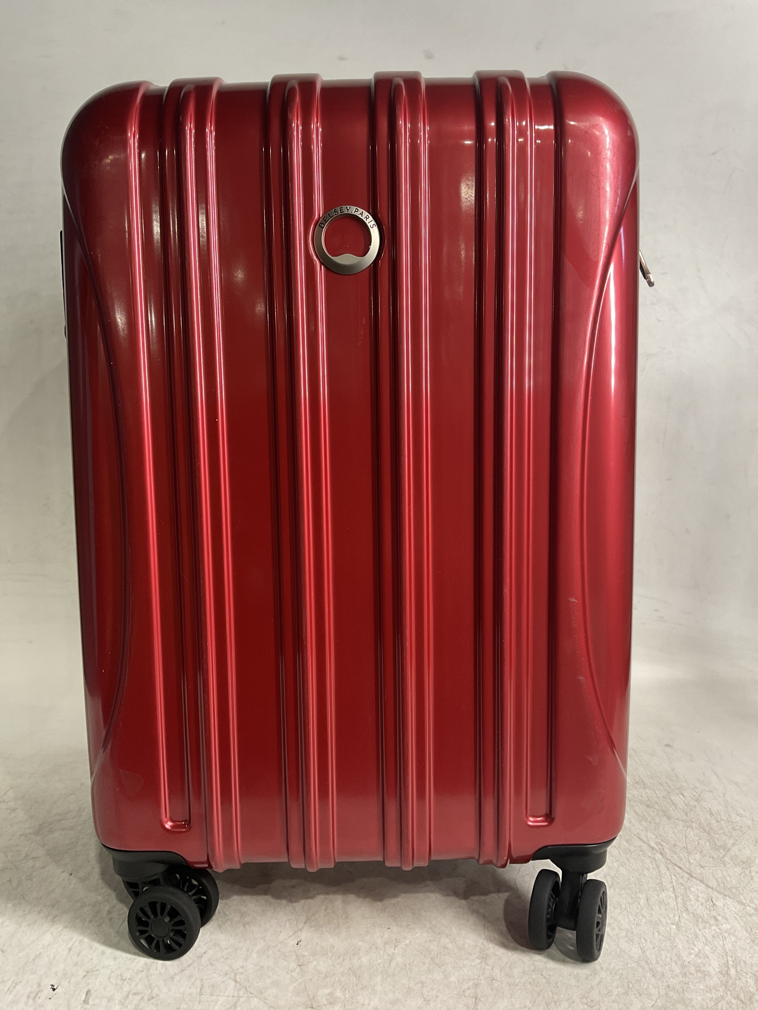 DELSEY PARIS Helium Aero Hardside Expandable Luggage with Spinner Wheels, Brick Red, Carry-On Plus 21 Inch Brick Red Carry-On Plus 21 Inch U1