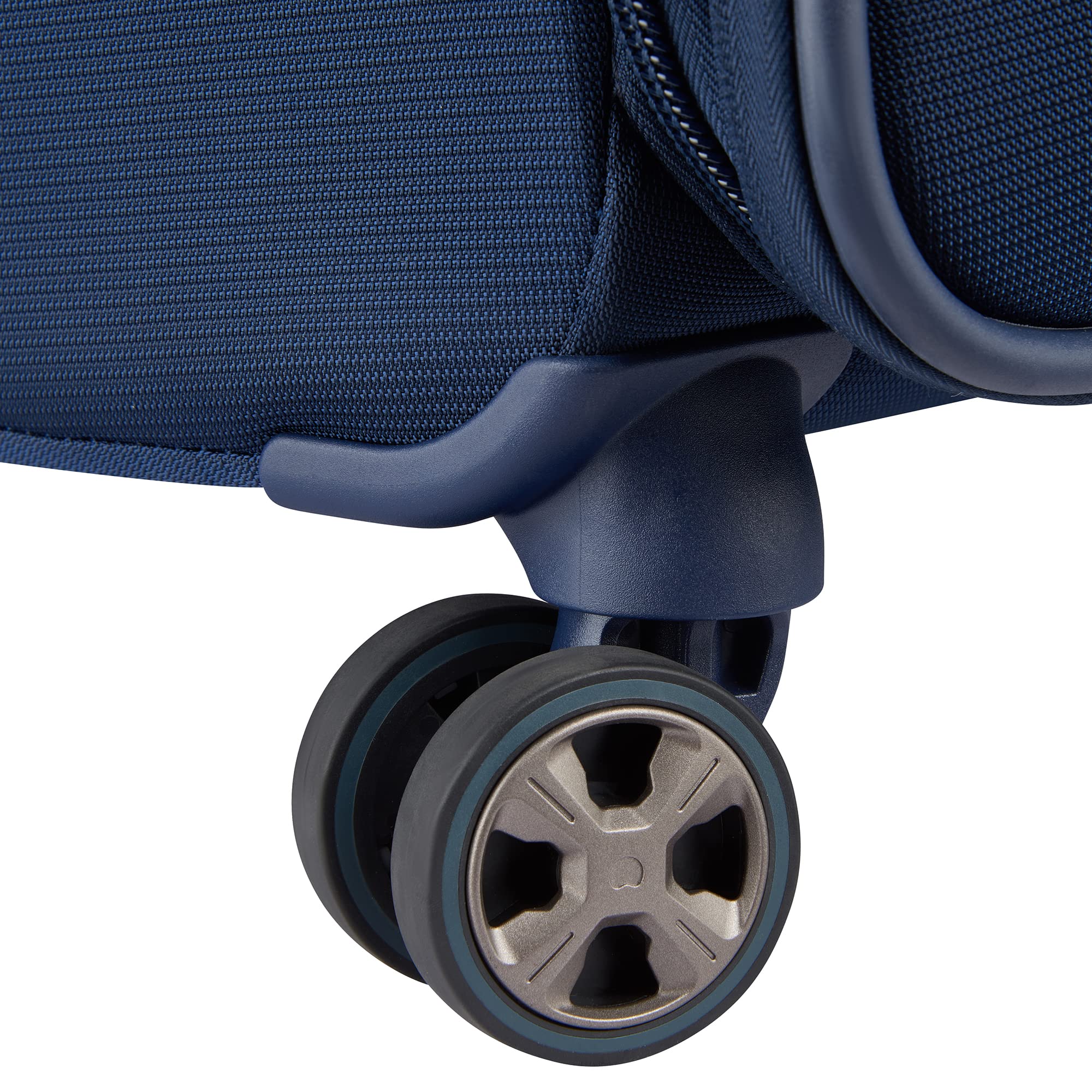 DELSEY Paris Helium DLX Softside Expandable Luggage with Spinner Wheels ( Navy Blue , Checked-Medium 25 Inch ) Navy Blue Checked Medium 25 Inch U3