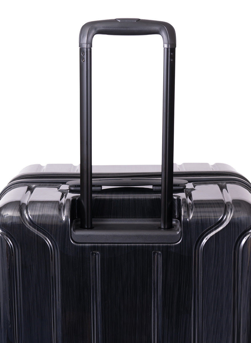 NONSTOP New York Elite Luggage Expandable Lightweight Spinner Wheels hard side shell Travel Suitcase Set, TSA Lock, Double USB Port, 3 packing cubes ( Black , Checked-Medium 24-Inch ) Black Checked Medium 24 Inch U1