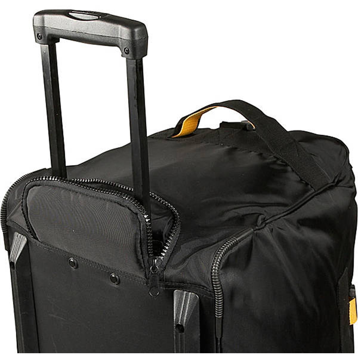 A.SAKS Luggage Lightweight Rolling Trolley Duffel with Wheels ( Black , One Size ) Black One Size U4
