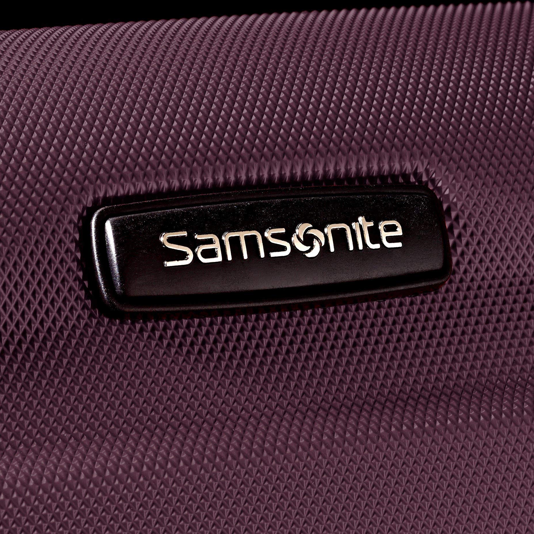 Samsonite Omni Pc Hardside Expandable Luggage with Spinner Wheels Purple Checked Medium 24 Inch U18