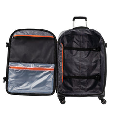Travelpro Bold-Softside Expandable Luggage with Spinner Wheels ( Grey/Black , Checked-Medium 26-Inch ) Grey/Black Checked Medium 26 Inch U4