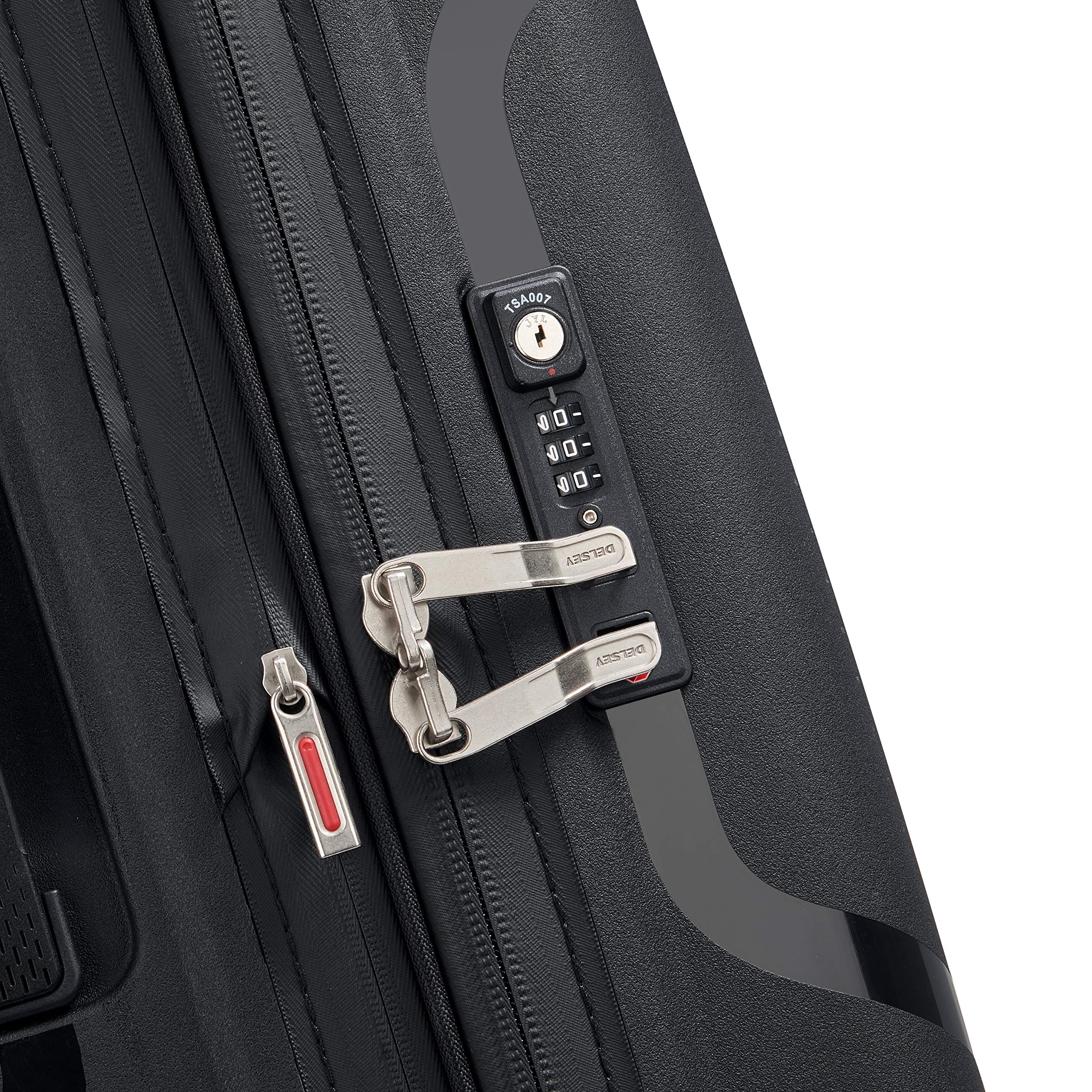 DELSEY Paris Clavel Hardside Expandable Luggage with Spinner Wheels ( BLACK , Checked-Large 30 Inch ) BLACK Checked Large 30 Inch U21