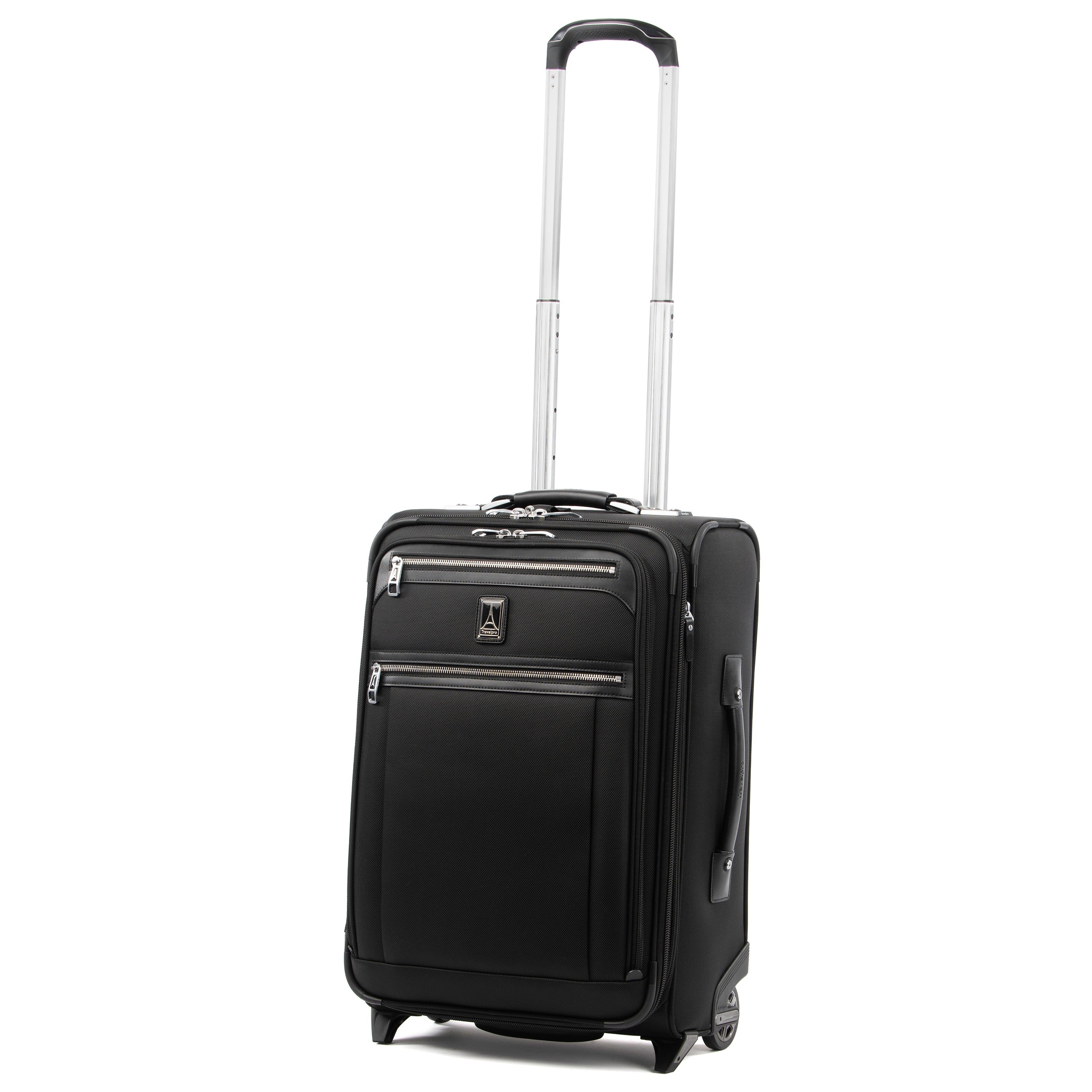 Travelpro Platinum Elite Softside Expandable Luggage, 2 Wheel Upright Suitcase, USB Port, Men and Women ( Shadow Black , Carry-On 22-Inch ) Shadow Black Carry On 22 Inch U8
