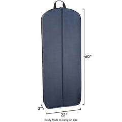 WallyBags 60 Premium Tri-Fold Travel Garment Bag with exterior pocket ( Navy , 60-inch ) Navy 60 Inch U1