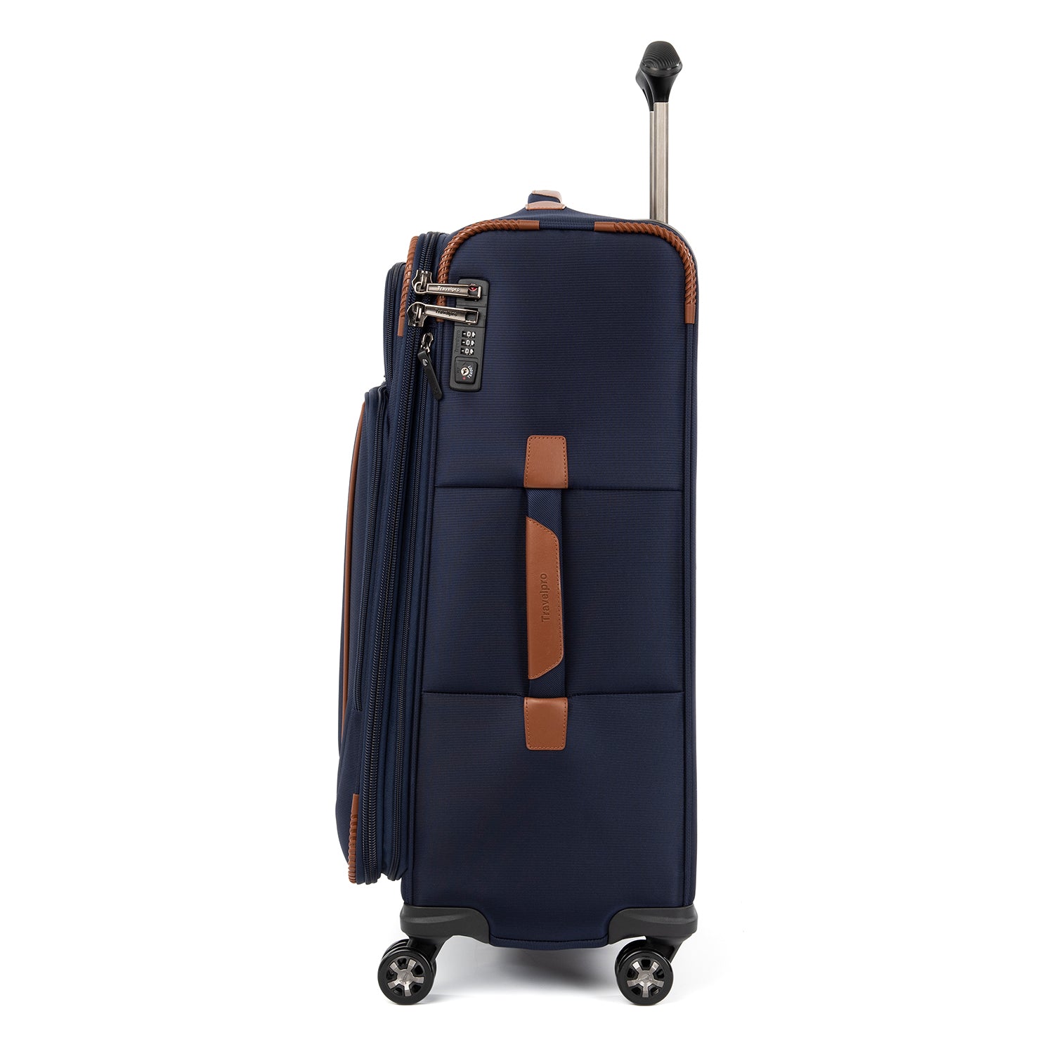 Travelpro Crew Versapack Softside Expandable Spinner Wheel Luggage ( Patriot Blue , Checked-Medium 25-Inch ) Patriot Blue Checked Medium 25 Inch U3