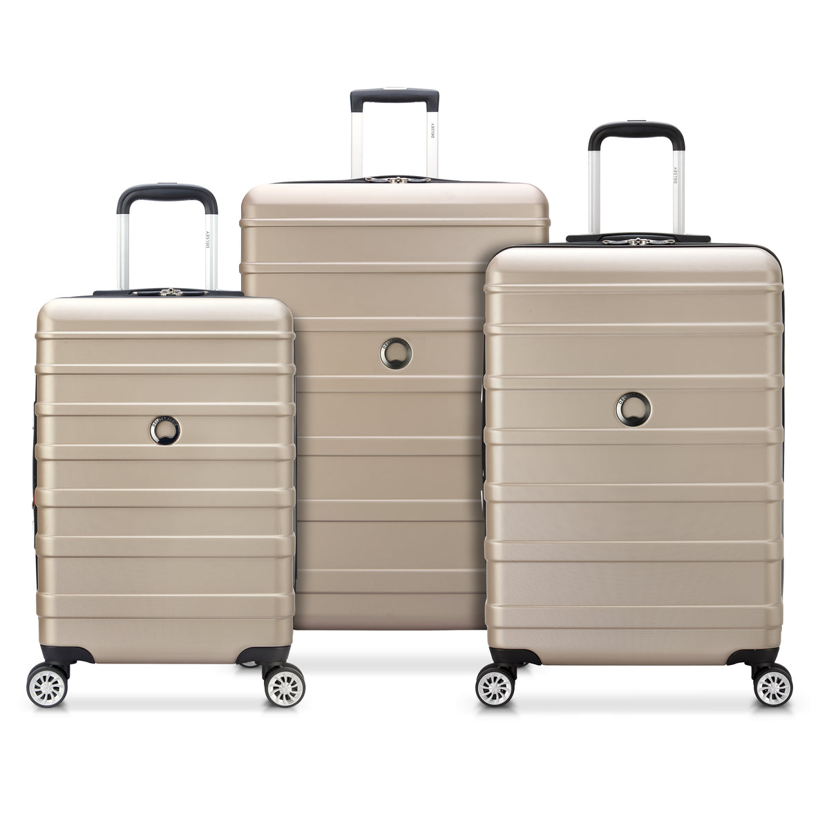DELSEY Paris Margot Hardside Spinner Luggage Collection ( Gold , 3-Piece Set (20/24/28) ) Gold 3 Piece Set 20 24 28 U3